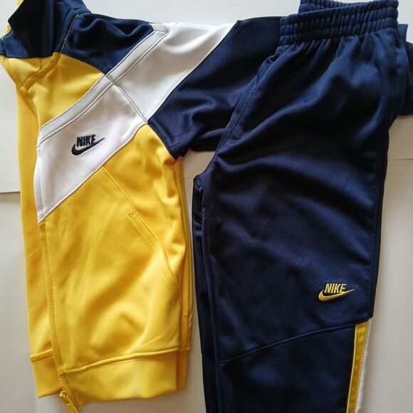 2-piece Nike Athletic Navy Blue,Yellow,  White Track Outfit Toddler 3T  Zip-Up - Picture 3 of 16